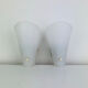 Pair of 1950s striped plastic wall lights.