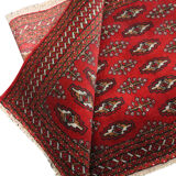 Persian rug handwoven red wool turkmen living room area rug- 60x130cm