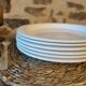 Vintage nesting dinner plates by Michel Hamon, Gien Prisunic