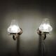 Brass and glass "art deco" wall light 1940