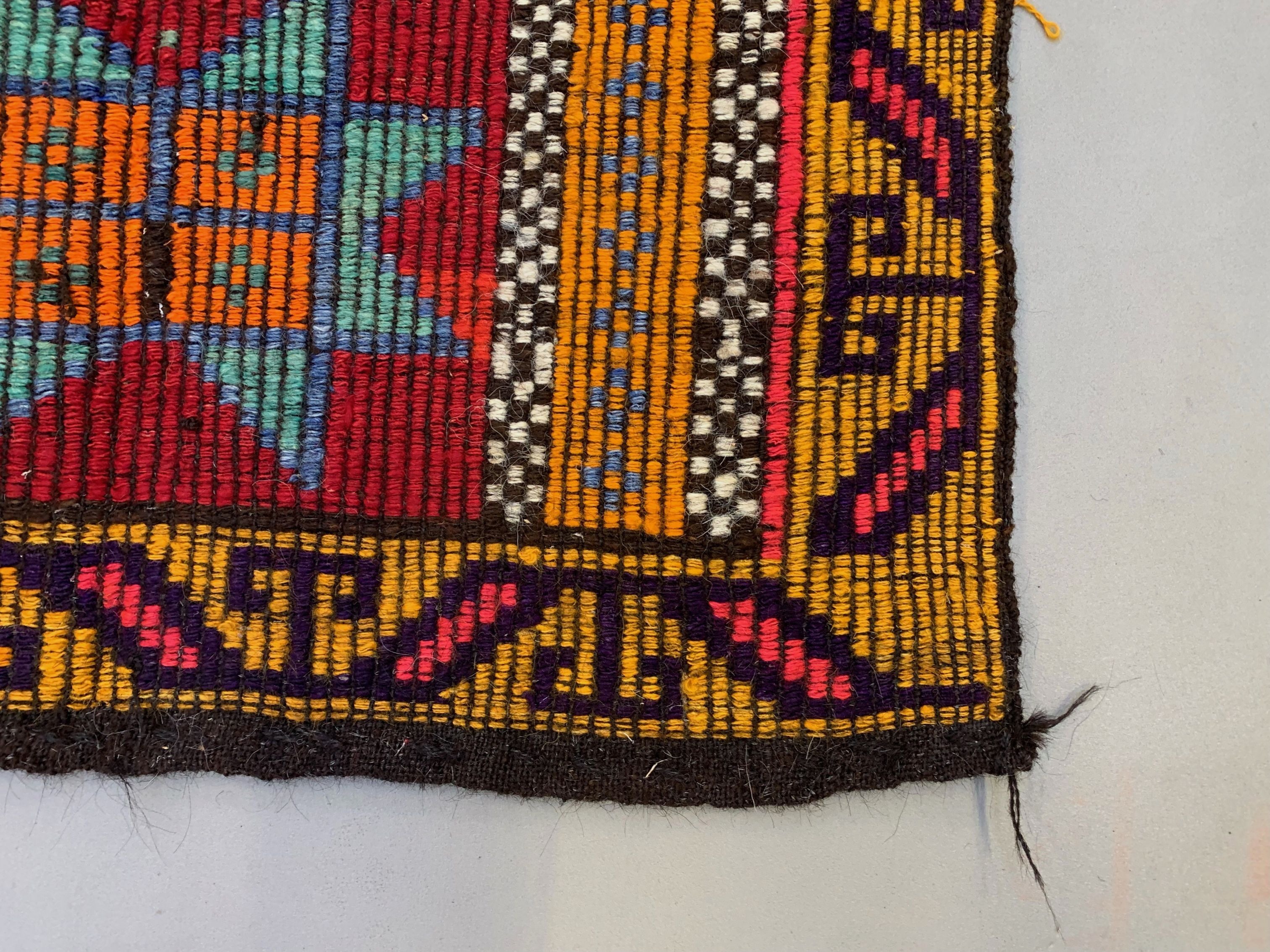 Small Vintage Turkish Kilim Rug 126x75 cm Wool Kelim