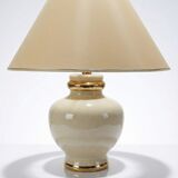 Cracked earthenware lamp Le Dauphin "Dynasty" Panama vintage 80s-90s