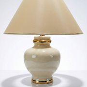 Cracked earthenware lamp Le Dauphin "Dynasty" Panama vintage 80s-90s