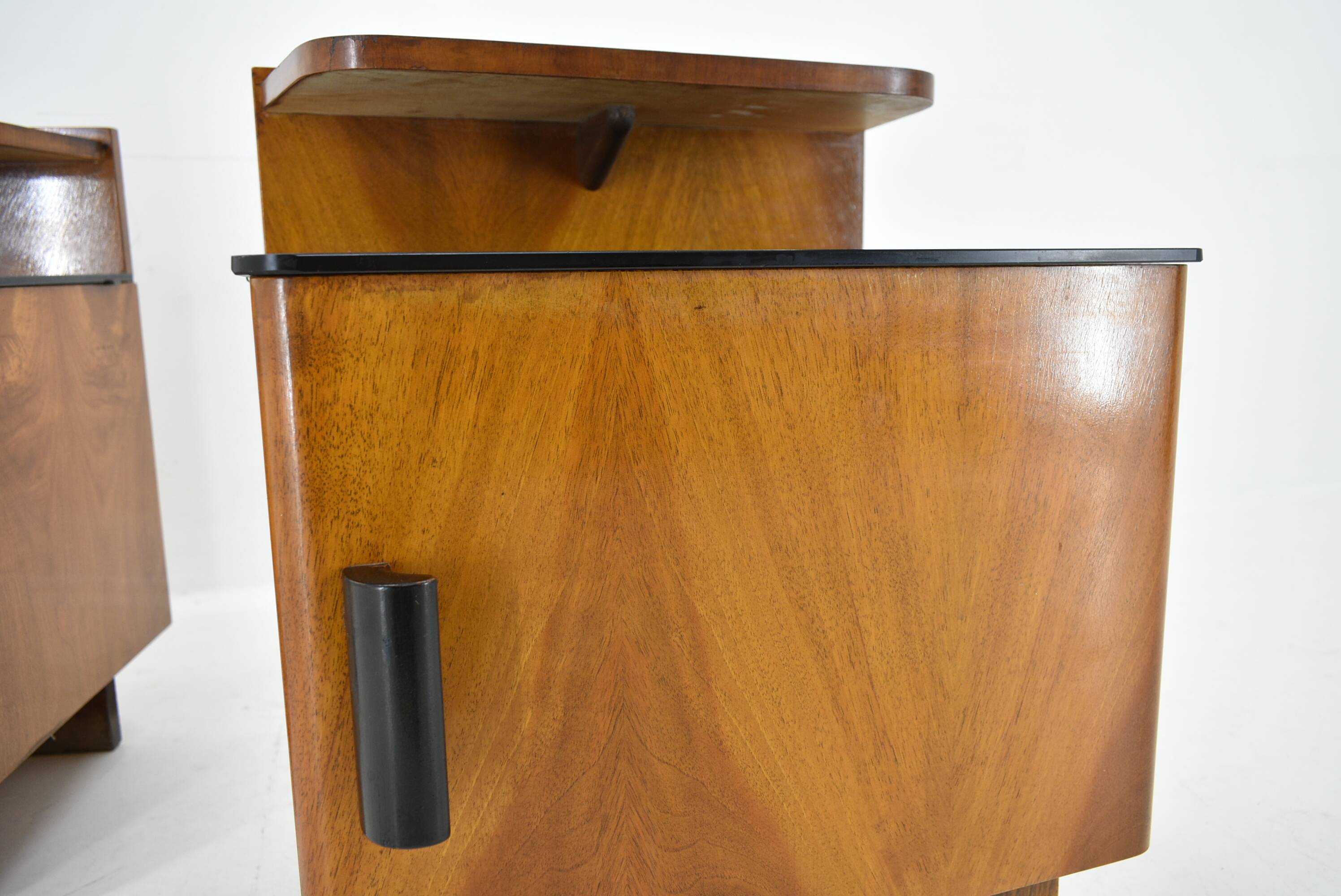 Pair of Midcentury Czechoslovakian Bedside Tables, 1940s