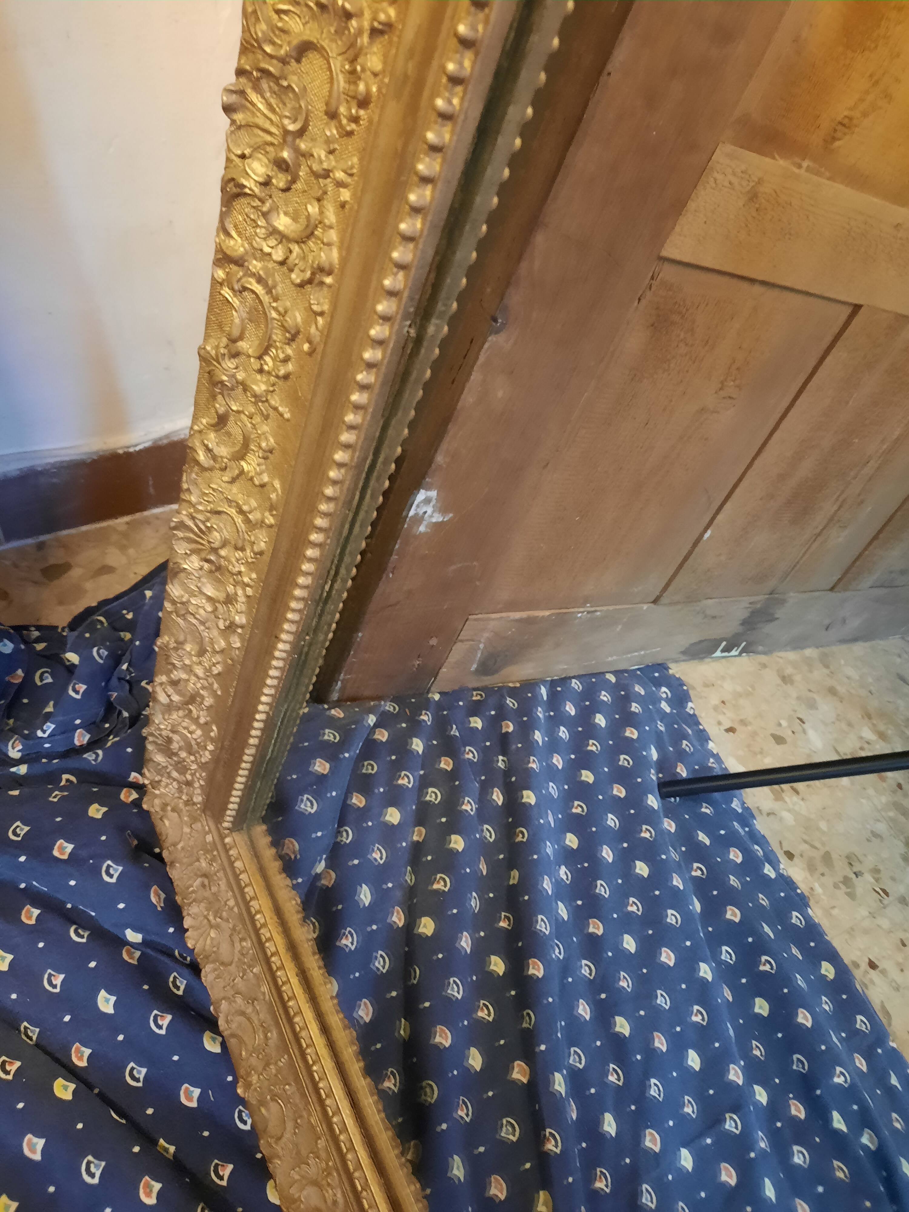 Large golden Louis Philippe mirror