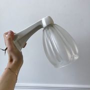 Art Deco wall lamp in molded glass and porcelain 30s