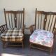 Pair armchair low high-back scandinavian 50/60