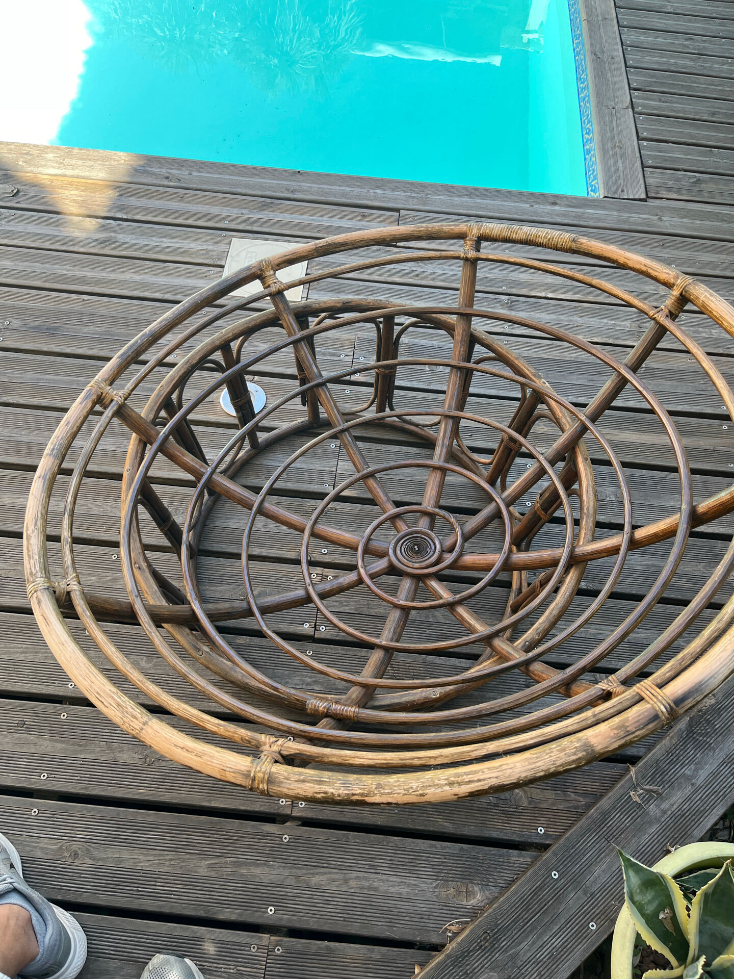 Rattan loveseat