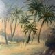 Old painting, orientalist landscape, signed, XX century