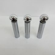 Set of 3 minimalist chrome tube ceiling / wall lamps, 1970s