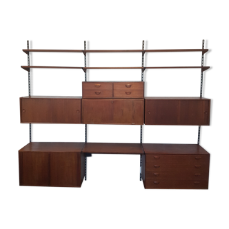 Vintage Kai Kristiansen XL teak shelving, wall unit