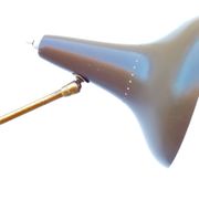 Stilnovo design floor lamp three arms years 50 in alluminium marble, rarest
