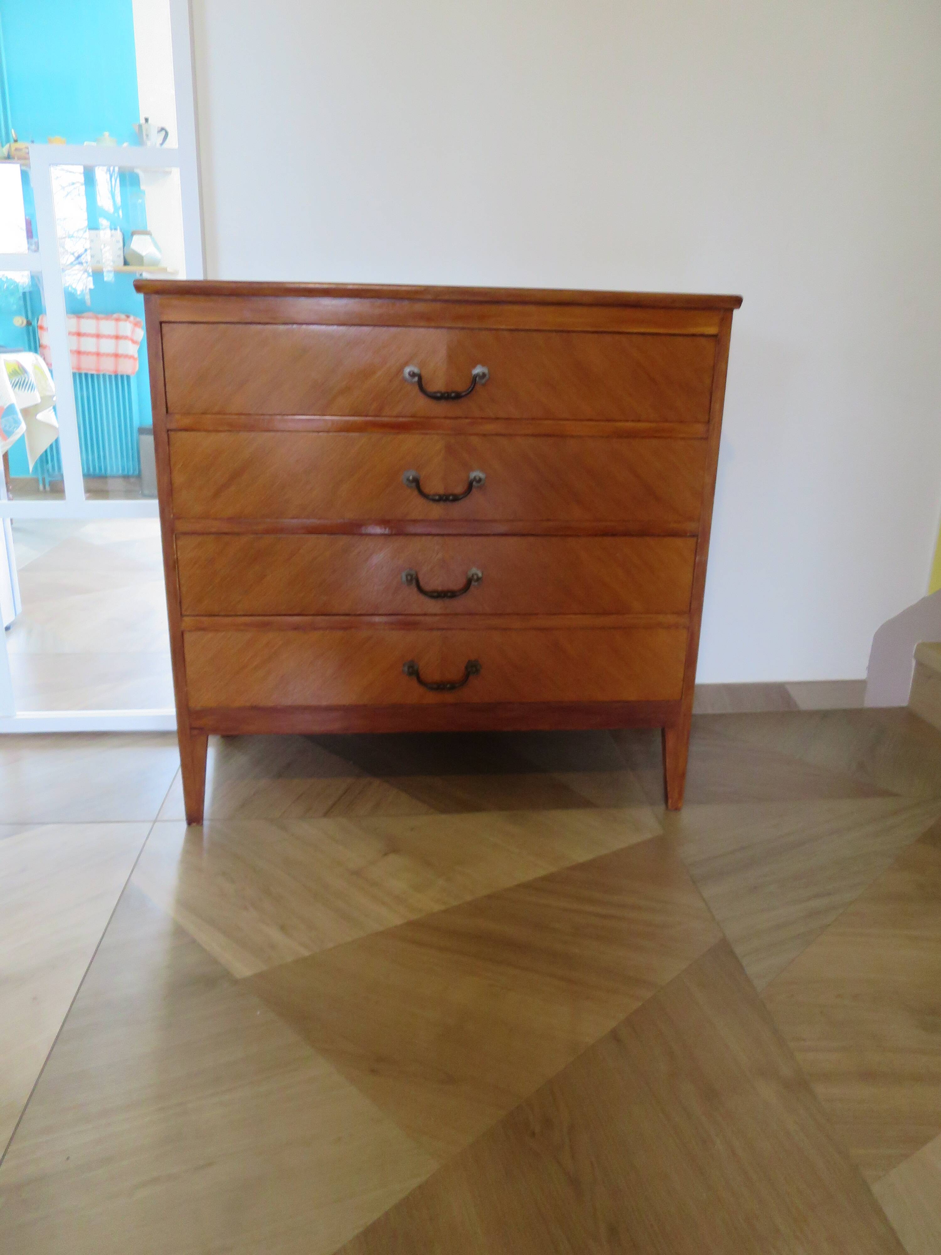 Vintage - Chest of drawers - 4 drawers - wood - 1950s/60s - modernist/Scandinavian