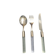 Lot de couverts en plexiglas et inox "Italy" années 80