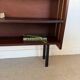 Vintage veneer bookcase with metal legs