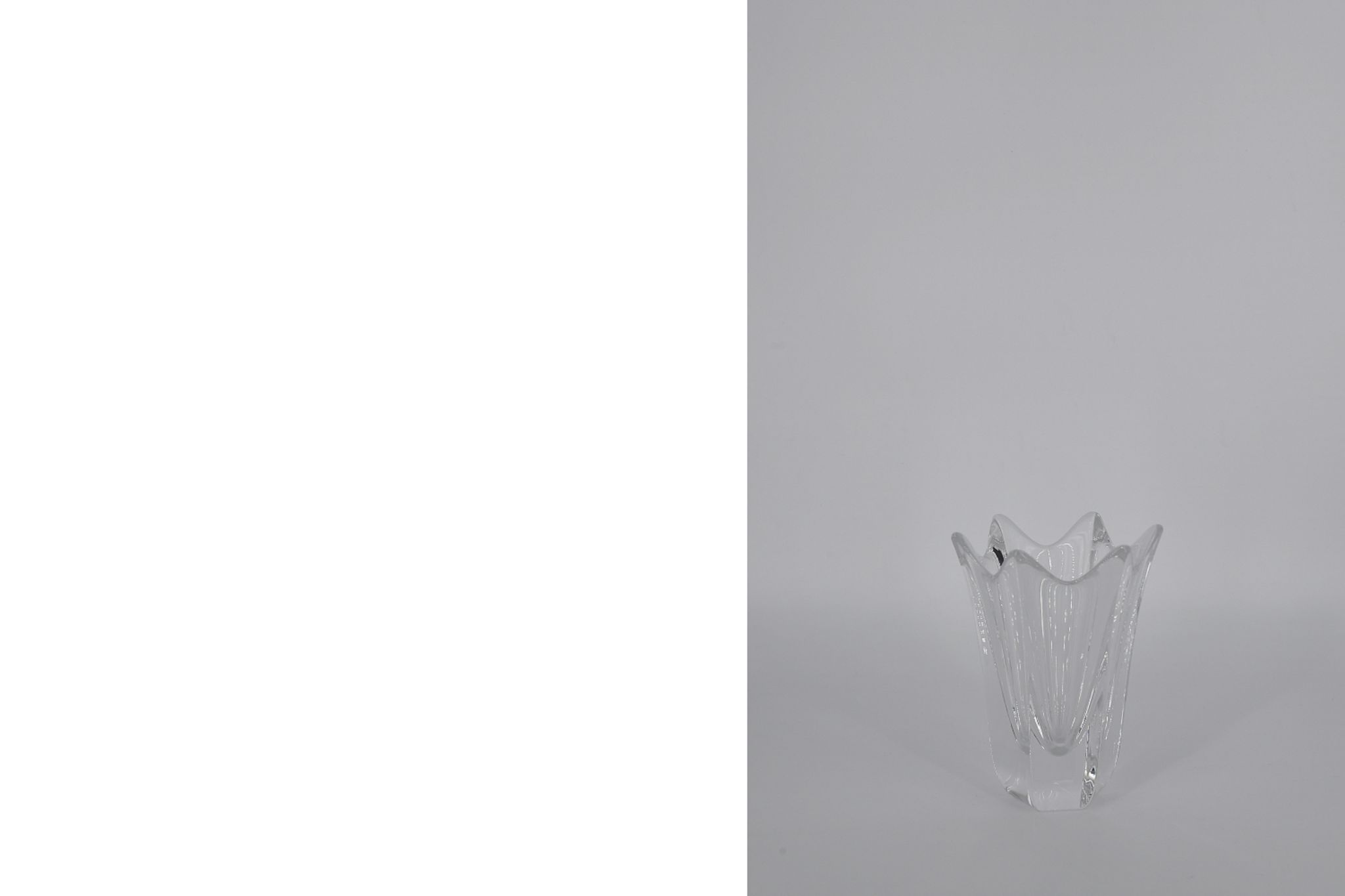 Vintage Scandinavian Crystal Vase Tulip by Jan Johansson for Orrefors, 1970s