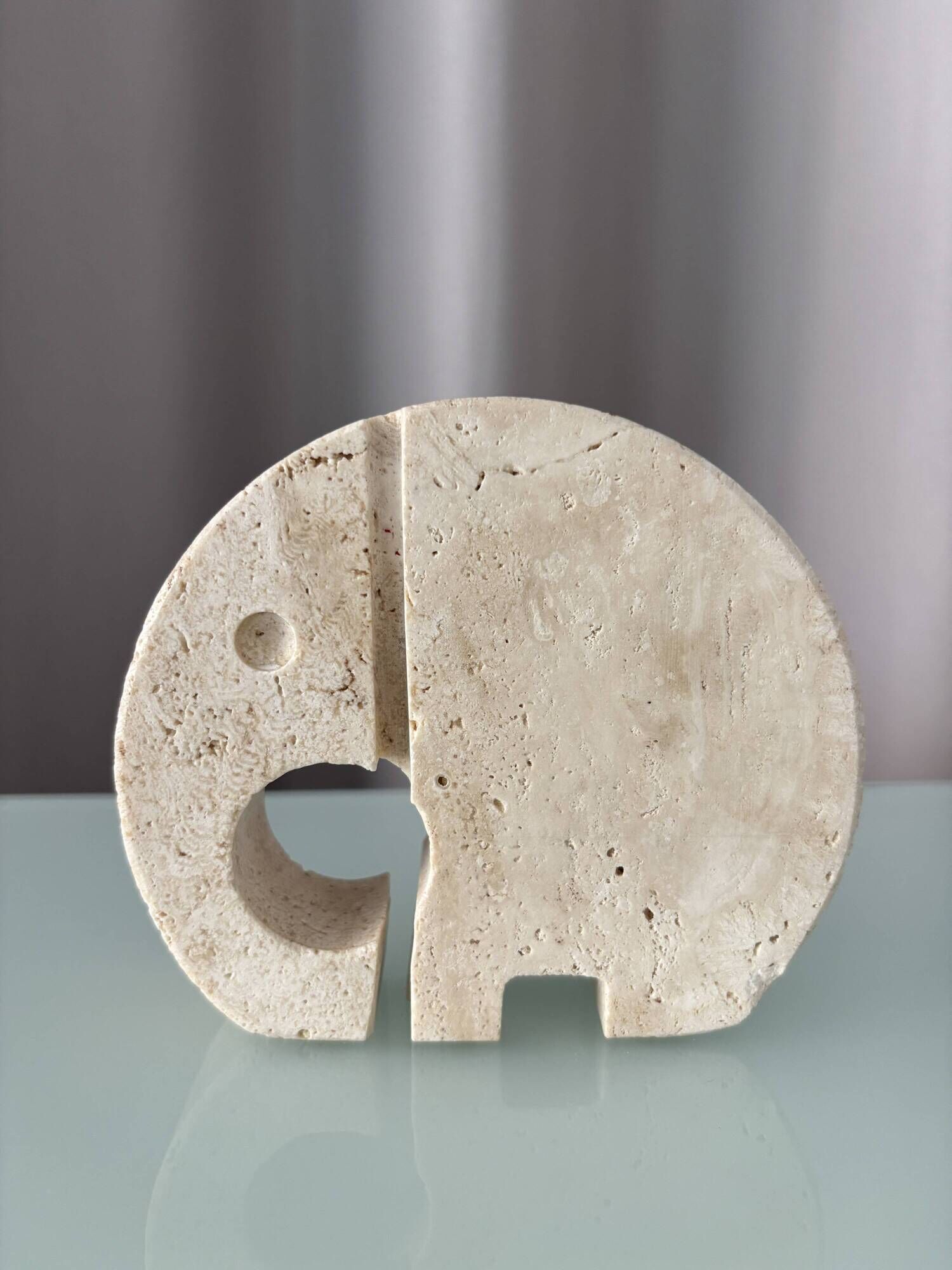 Fratelli Mannelli Travertine Elephant Sculpture / Letter Holder