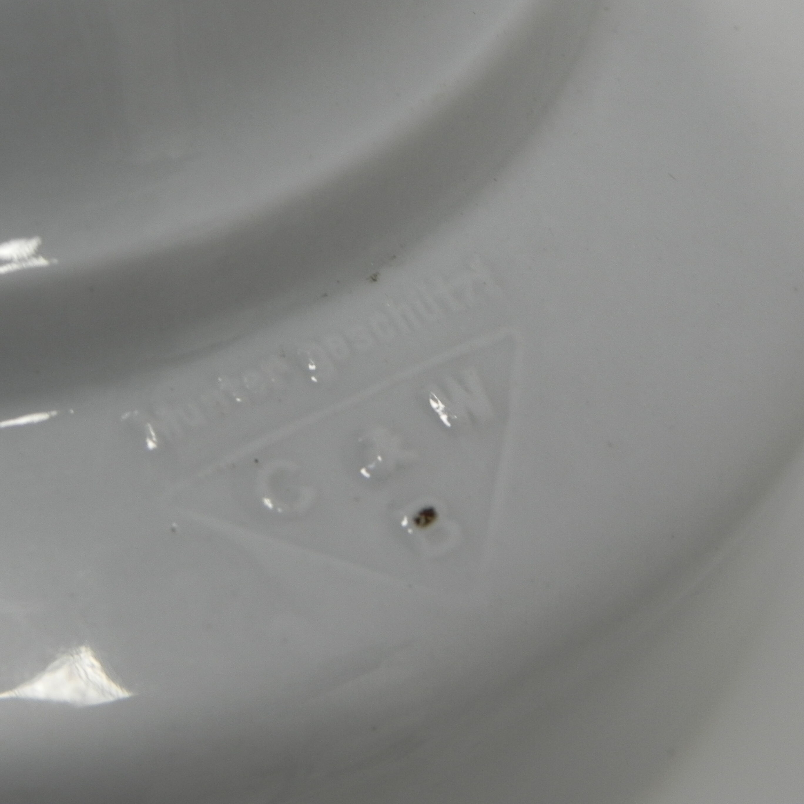 Art Deco hanging lamp with white glass ball