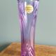 Violet mauve cut crystal soliflore vase, Cristal d’Arques