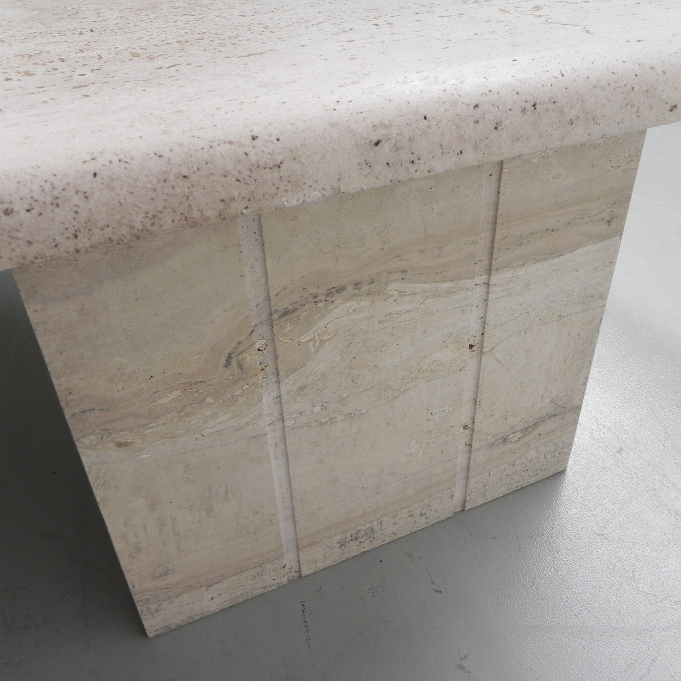 Travertine coffee table