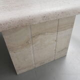 Travertine coffee table
