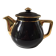Vintage black and gold ceramic coffee pot, 1950s