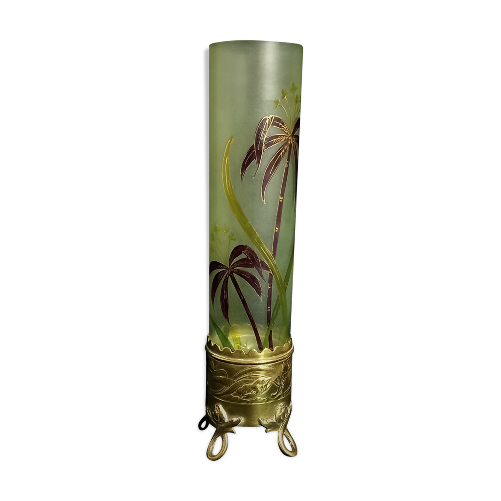 Vase rouleau art nouveau avec support faite par WMF Selency