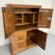 Antique 19th century Biedermeier art deco chest of drawers in walnut with wrought iron locks