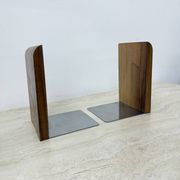 Paire de serre-livres en bois vintage, années 1970