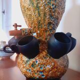 Ceramic fountain form hot air balloon year 50 Fat Lava Vallauris