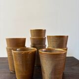 Set of 9 vintage Digoin goblets