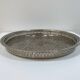 Large traditional oriental silver-plated metal tray