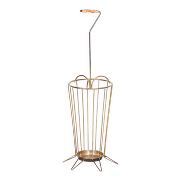 Original Mid-Century Umbrella Stand in Brass, France, 1950s