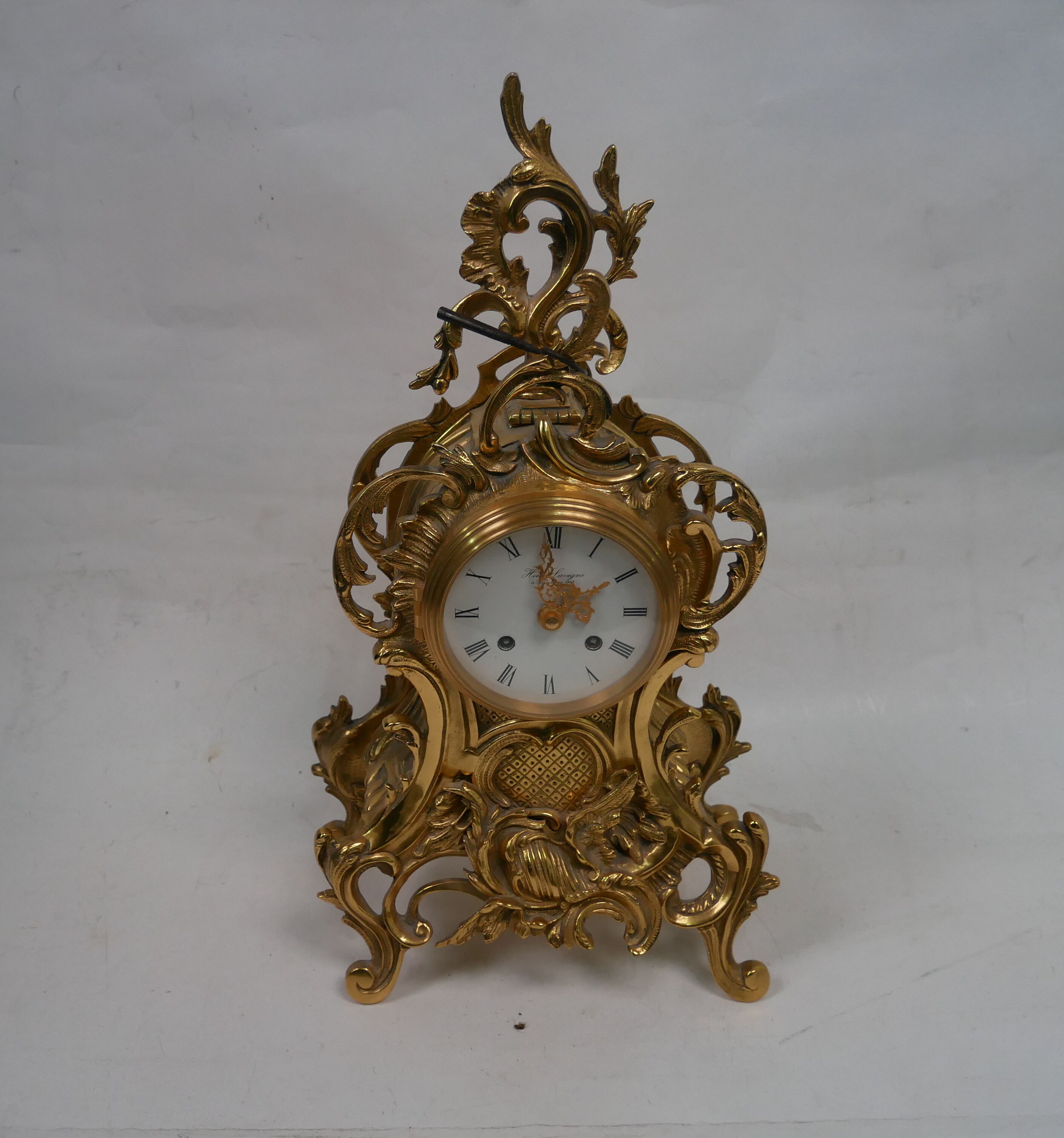 old bronze cartel golden style Louis XV vintage rockery 1980