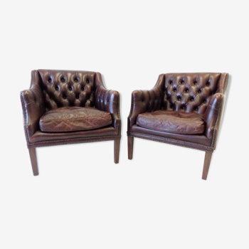 Ensemble de deux fauteuils club de Millbrook