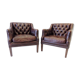 Millbrook chesterfield club chairs set -original 60s- pair