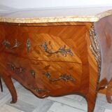 Commode et table de chevet en bois de rose