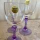 18 verres en cristal série Lilas vintage