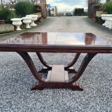 Solid mahogany art deco table with extensions