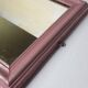 Old rectangular mirror, old pink color, silver patina 50 cm