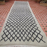 Beni Ouarain carpet hallway 100% Moroccan wool 300 x 95cm