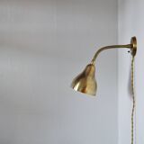 Danish Modern Brass Wall Lamp in the Style of Vilhelm Lauritzen, 1960s