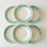 6 antique plates in fine earthenware St Étienne