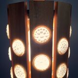 Set of 2 wood hang lamps 1970s