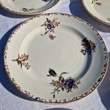 Clairefontaine earthenware plate and fruit bowl set, Saxe model