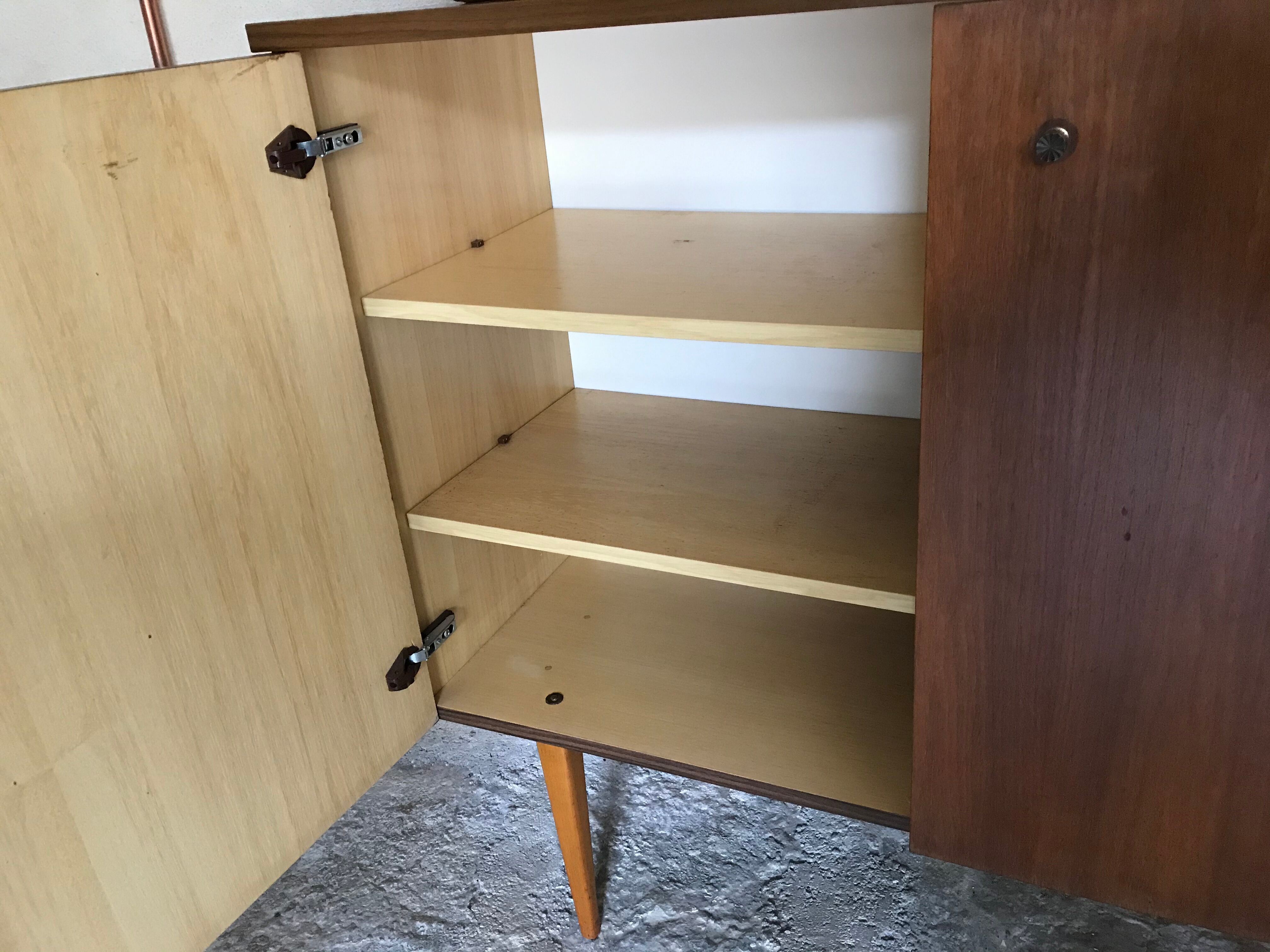 Two-door vintage free-standing buffet