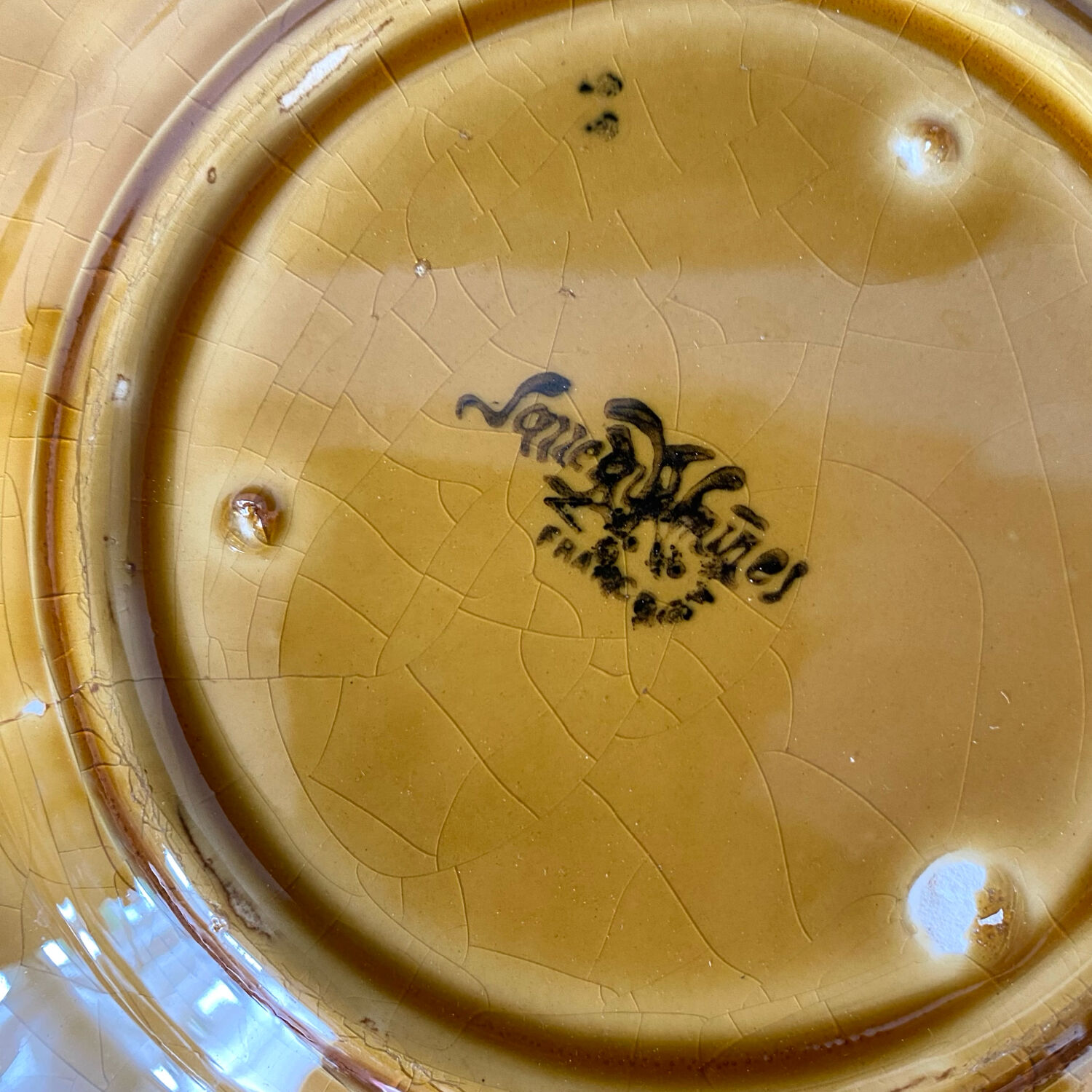 12 dessert plates in Sarreguemines slip