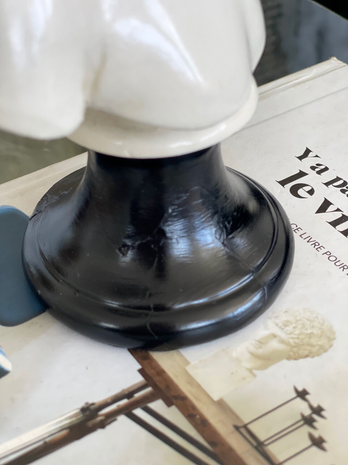 Glazed terracotta bust