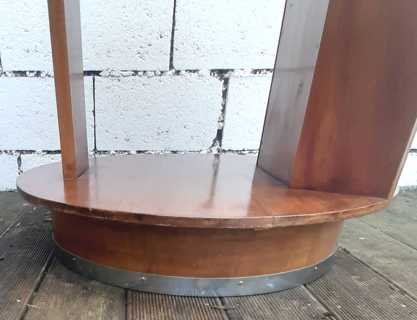 Modernist art deco bookcase pedestal