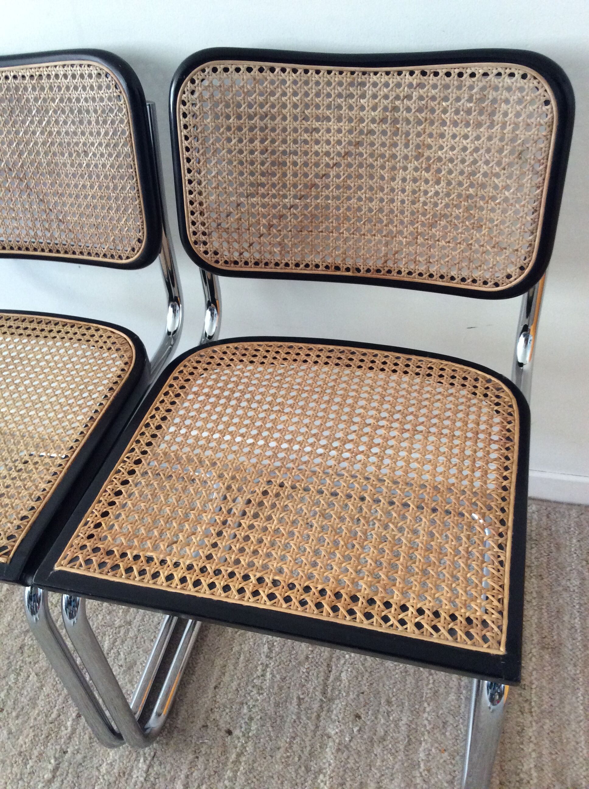 Pair of Marcel Breuer Cesca B32 chairs